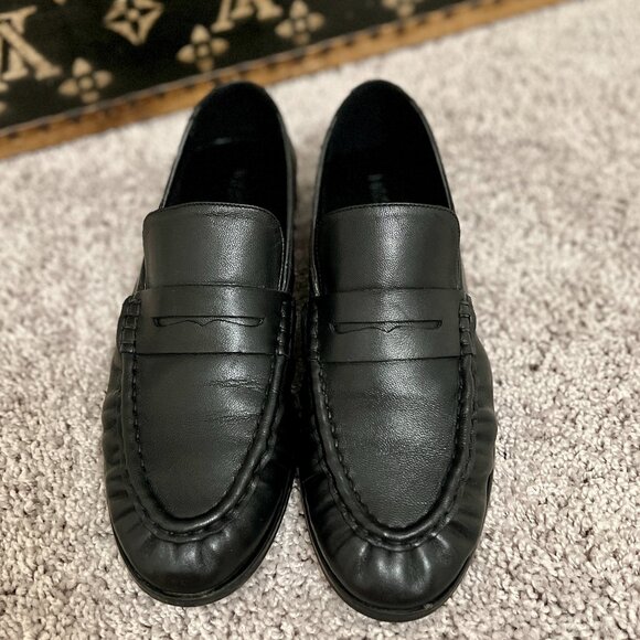 Marks & Spencers Black Ruched Loafers - Picture 2 of 6
